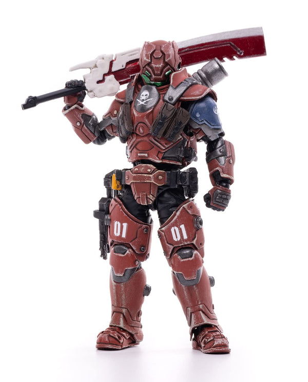 HiPlay JoyToy 1/18 SF Battle Star Series Star Federation First Corps Warrior Movable Figure SetSteel Red Blade