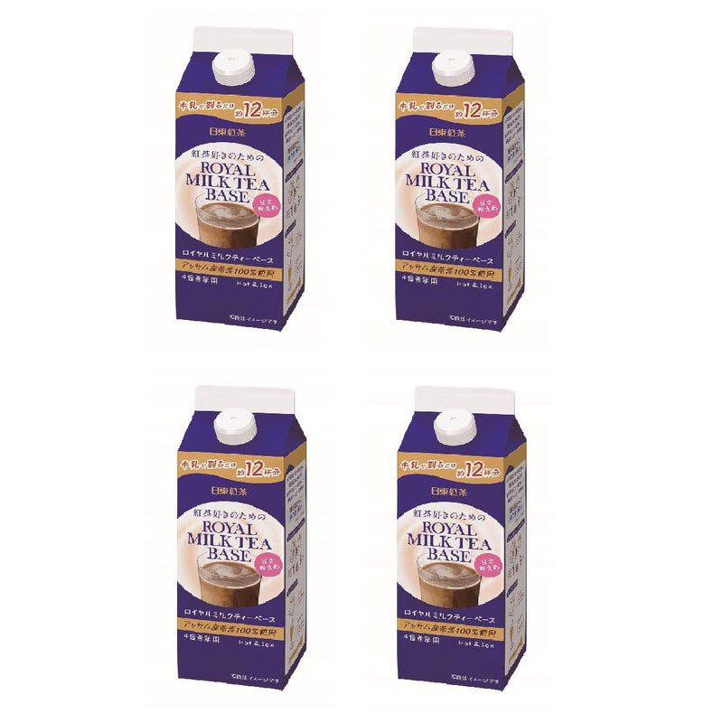 Nitto Black Tea Royal Milk Tea Base Mildly Sweet 480ml x 4 bottles