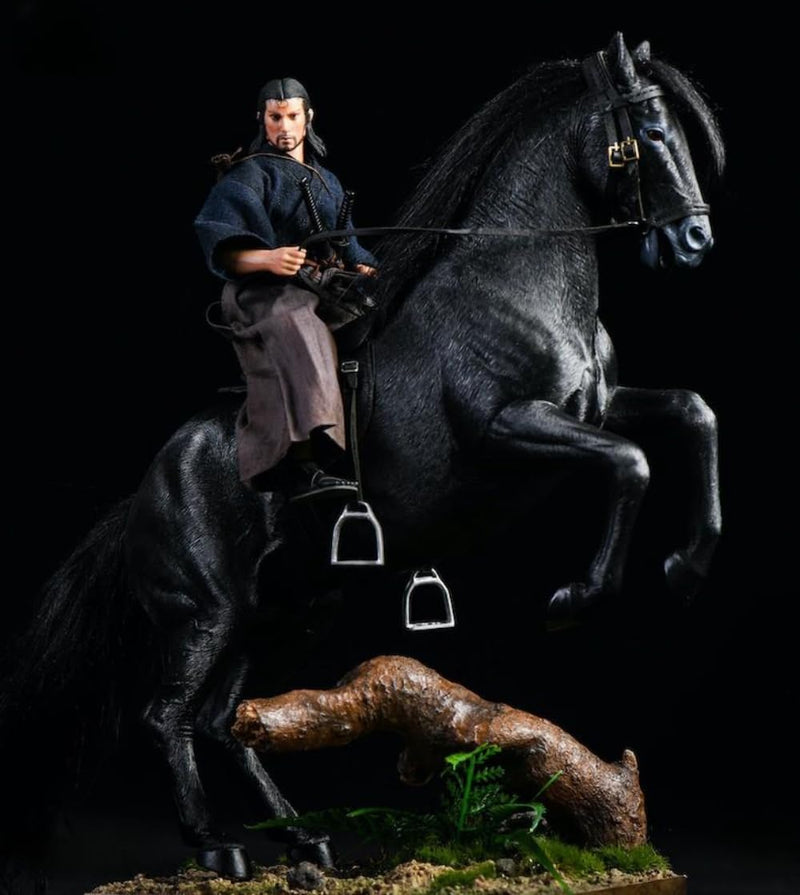 HiPlay JXK 1/12 Warm Blooded Horse 2.0 War Horse Animal Figure Painted Complete Product Made of PVC Black