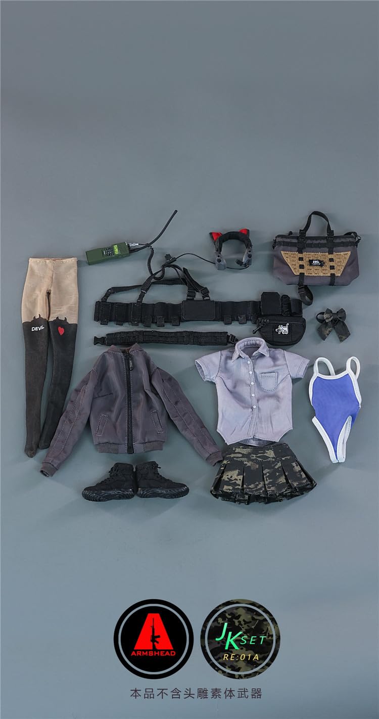 Toy Hobby [TOYBARJAPAN] 1/6 scale action figure compatible with TBLeague body ARMSHEAD JK GIRL SET RE01A Beautiful high school girl sailor combat style clothes and shoes set (does not include body, head and weapon)