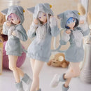 reijax Zero -Starting Life in Another World- FIGURIZM Rem Figure Remram Emilia Heterochromatic Parka Suit Figure Model (Silver Color)