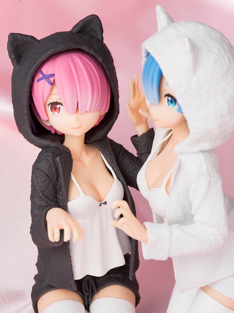 Ichiban Kuji Re:ZERO -Starting Life in Another World- I'm always with you Last One Prize Rem & Ram Figure Nyanko mode Last One ver.