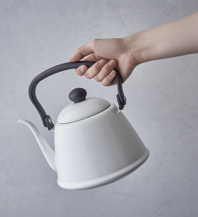 Noda enamel drip kettle II enamel 2L IH compatible White Made in Japan DK-200W