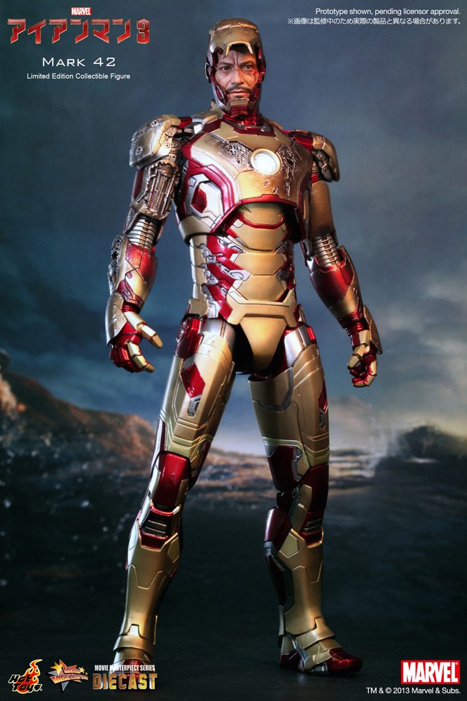 Movie Masterpiece DIECAST Iron Man 3 1/6 Scale Figure Iron Man Mark 42