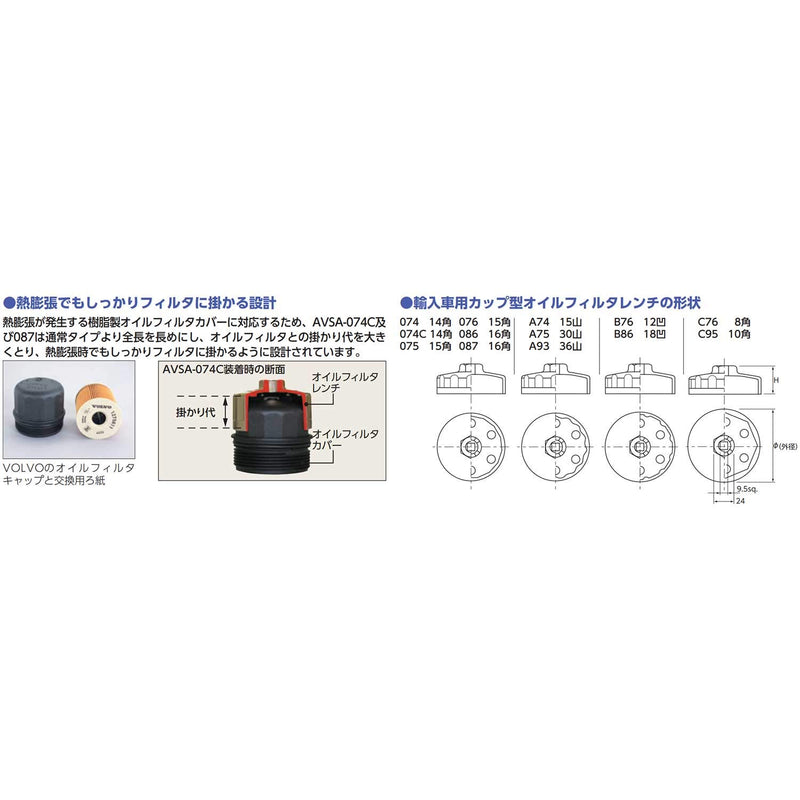 Kyoto Machine Machine Tool (KTC) ADJ Oil Filter Lench AVSA-6379 Removal Exclusive