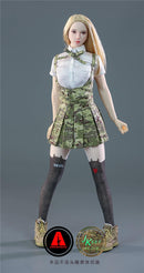 Toy Hobby [TOYBARJAPAN] 1/6 Scale Action Figure Compatible with TBLeague Body ARMSHEAD JK GIRL SET RE01B Beautiful Sexy High School Girl Sailor Combat Clothes and Shoes Set (Does not include body, head and weapon)