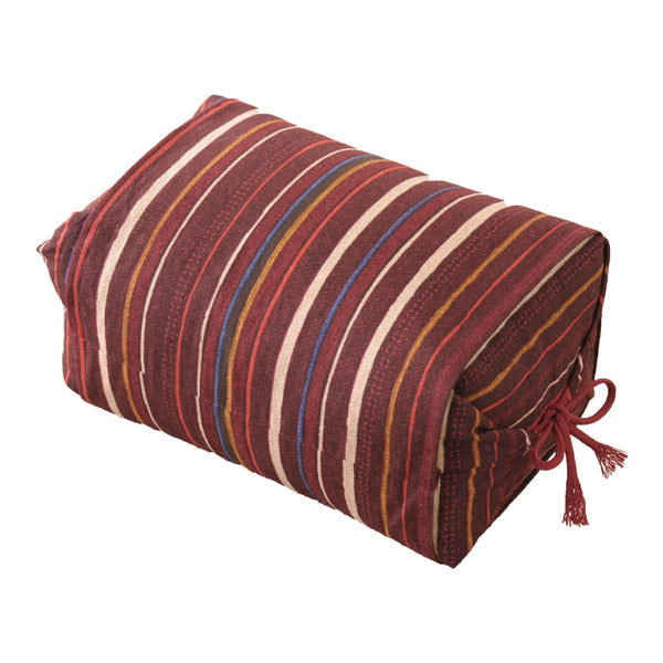 Erm Soba When the height can be adjusted, a sleeping pillow 25 × 18 × 8-12cm Japanese striped cotton enji