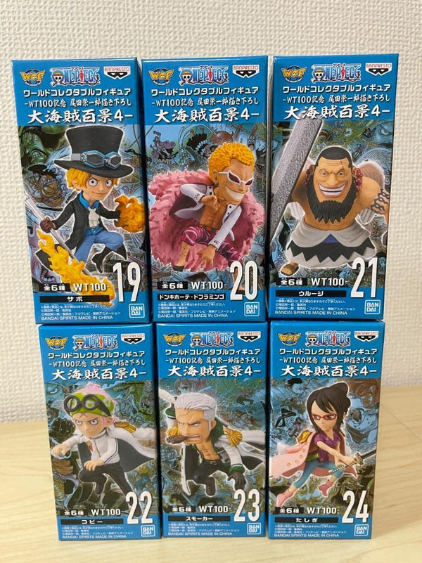 One Piece World Collectable Figure WT100 Commemoration Eiichiro Oda New Illustration Great Pirate Hundred Views 4 All 6 Types Set Banpresto