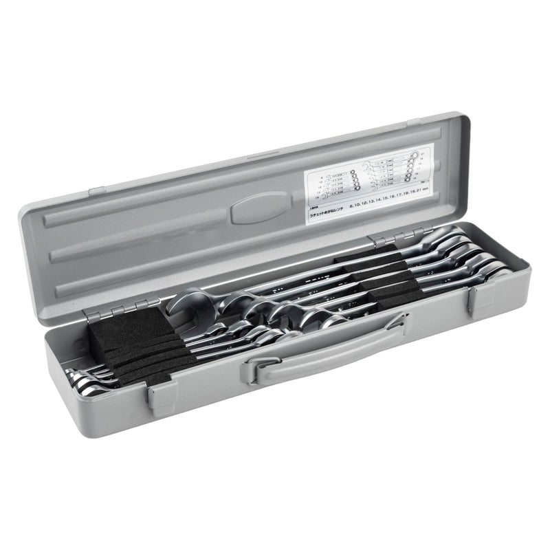 Tone (Tone) Ratchet glasses wrench set RM110 Silver contents 11 points