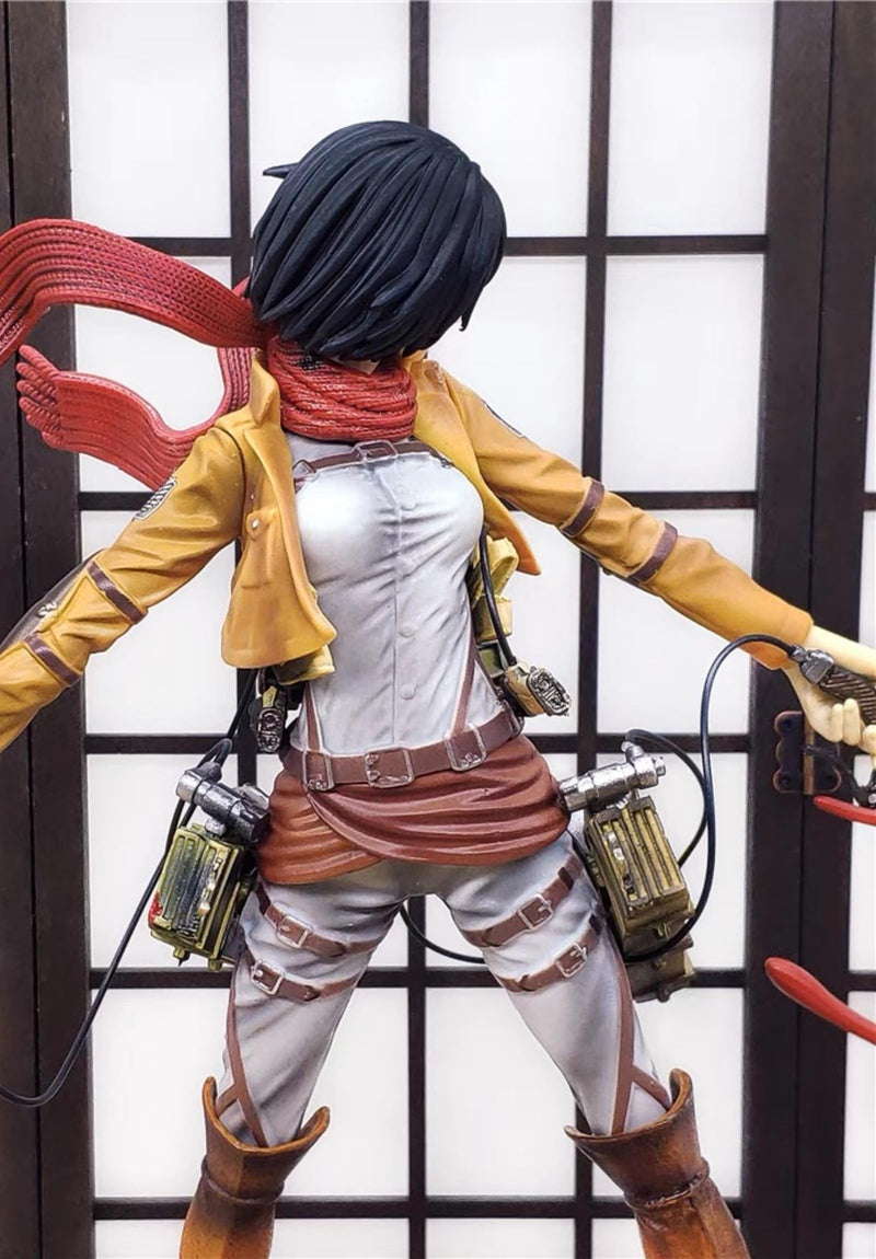 BoayDar Attack on Titan figma Levi Corporal Levi Ackerman Figure Mikasa Ackerman War Damaged Edition Goods PVC & ABS Painted Complete Figure 35CM Mikasa Ackerman