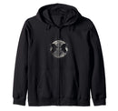 Mjolnir Hugin & Munin Odin Ravens Moon Viking Mythology Zip Parka