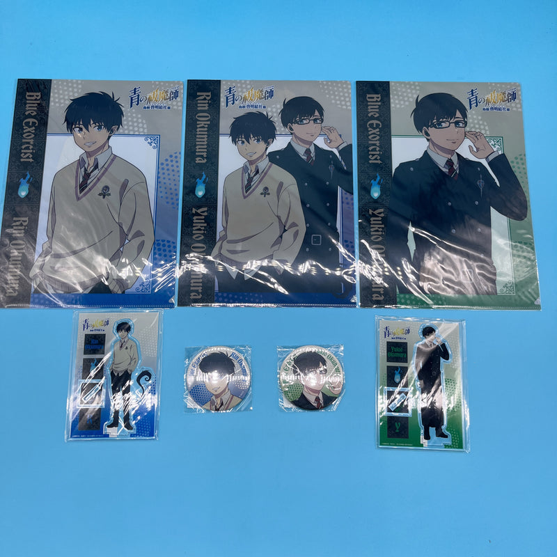 Blue Exorcist: Shimane Illuminati Arc – 14-Piece Set (Acrylic Stand, Can Badge, Clear File)