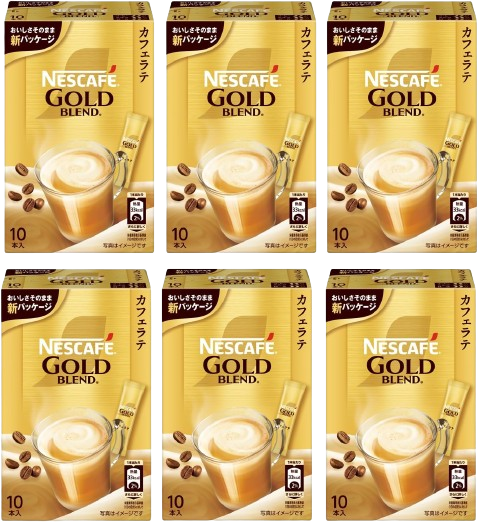 Nescafe Gold Blend Stick Coffee 10 packs x 6 boxes [Cafe au lait] [Latte]