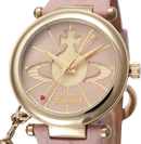 [Vivienne Westwood] Watch Orb Silver Pink Leather Quartz VV006PKPK Paralle Pink