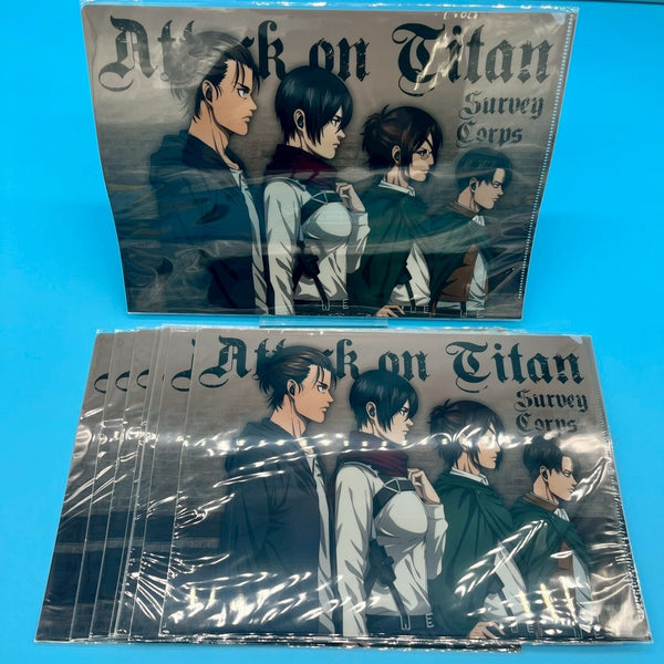 Official ONKYO × Attack on Titan 10-Piece Set (A4 Clear Files – 10 Designs)