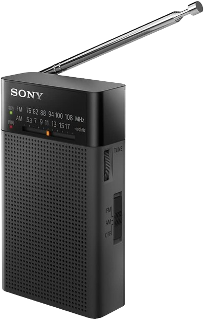 Sony Handy Portable Radio ICF-P27: FM/AM/Wide FM Long Battery Black ICF-P27 BC