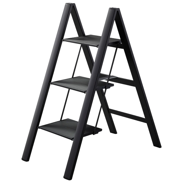 Hasegawa Kogyo Slim step ladder 3-stage Black SJ-3D (BK) (78cm) (17407)