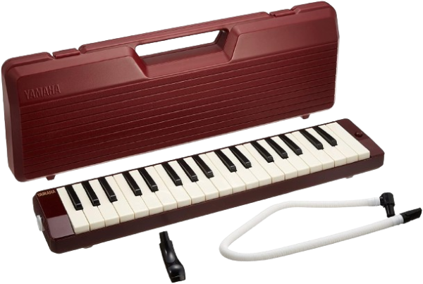 YAMAHA Pianica Keyboard Harmonica Maroon P-37D Full 3 Octaves hard case