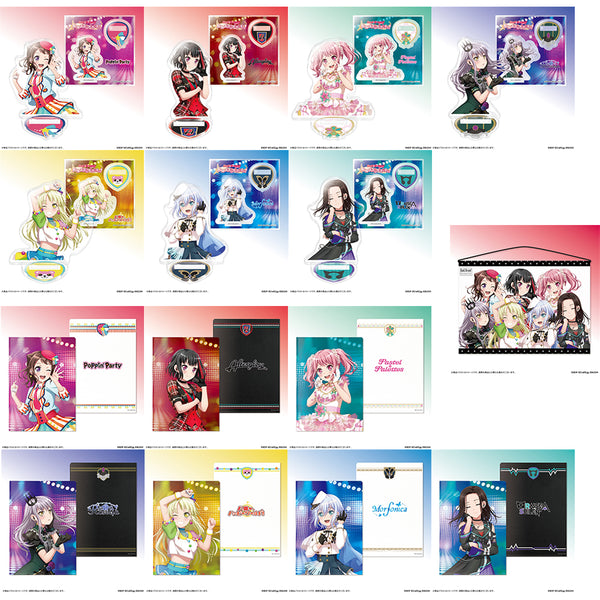 BanG Dream! Girls Band Party! 15-Piece Set (Acrylic Stands & A4 clear file & B2 tapestry)