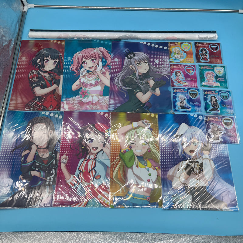 BanG Dream! Girls Band Party! 15-Piece Set (Acrylic Stands & A4 clear file & B2 tapestry)