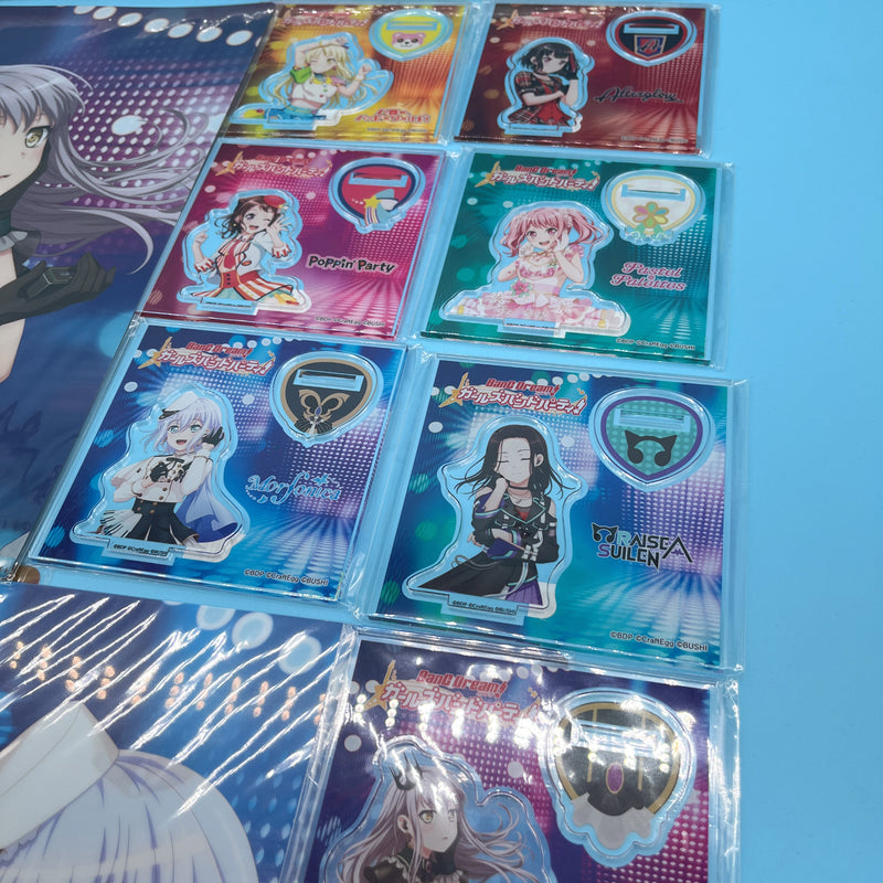 BanG Dream! Girls Band Party! 14-Piece Set (Acrylic Stands & A4 clear file )