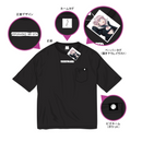 【Anime Merch Set Call of the Night (Yofukashi no Uta)】  T-shirt (XL)Black＆White + Canvas Sacoche + A4 Clear File