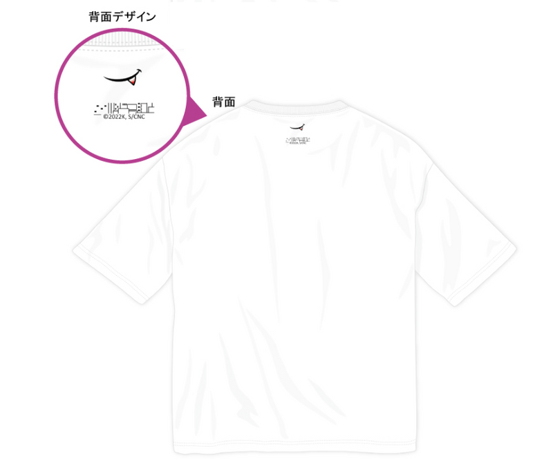 【Anime Merch Set Call of the Night (Yofukashi no Uta)】  T-shirt (XL)Black＆White + Canvas Sacoche + A4 Clear File
