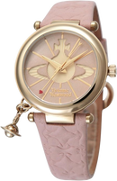 [Vivienne Westwood] Watch Orb Silver Pink Leather Quartz VV006PKPK Paralle Pink