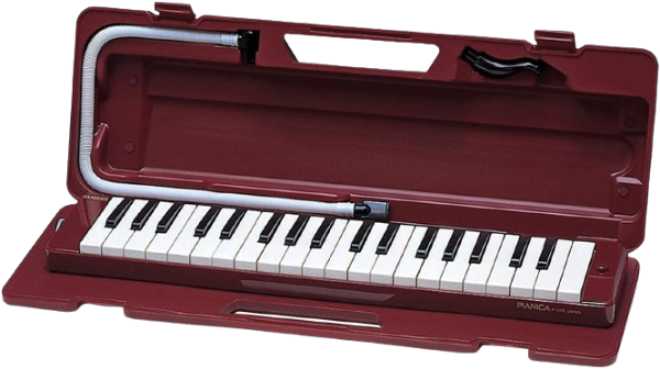 YAMAHA Pianica Keyboard Harmonica Maroon P-37D Full 3 Octaves hard case