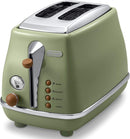 De'Longhi Pop-up Toaster Icona Vintage CTOV2003J-GR Toast [Olive Green]