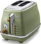 De'Longhi Pop-up Toaster Icona Vintage CTOV2003J-GR Toast [Olive Green]