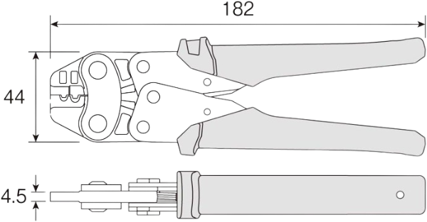 HOZAN Crimping Tool (For Bare Crimp Terminals/Nude Crimp Sleeves) 1.25/2 P-732