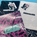 【Anime Merch Set Call of the Night (Yofukashi no Uta)】  T-shirt (XL)Black＆White + Canvas Sacoche + A4 Clear File